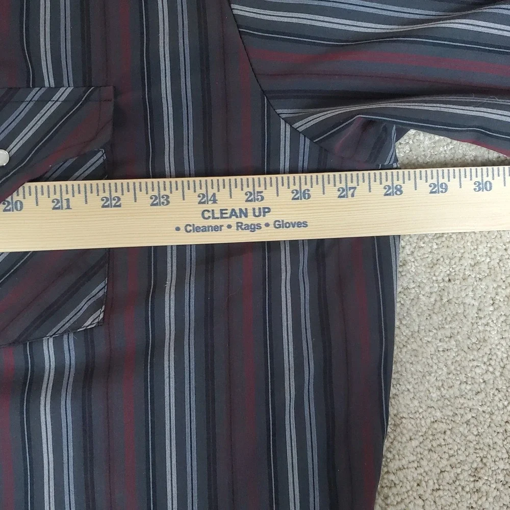 ELY Cattleman Western Shirt Men's Size XXL Pearl Snaps Long Sleeve‎ Stripe